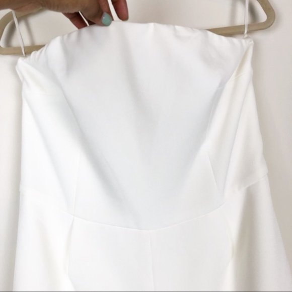 Express White Strapless Tube One-Piece Jumpsuit - Picture 3 of 8